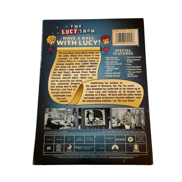 THE LUCY SHOW SEASON 1 New Sealed 4 DVD Set All 30 Episodes Restored 12hrs 53min - Picture 2 of 7